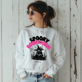 Spooky Bookworm Personalisierter Name Halloween-Ge Sweatshirt