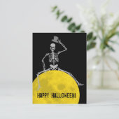 Spooky BOOO vom Mond! Postkarte (Stehend Vorderseite)