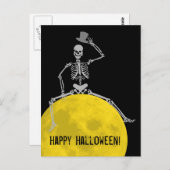 Spooky BOOO vom Mond! Postkarte (Vorne/Hinten)