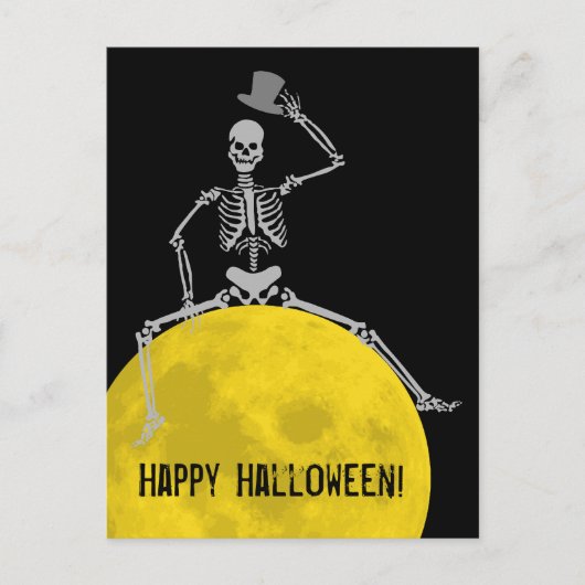 Spooky BOOO vom Mond! Postkarte (Vorderseite)