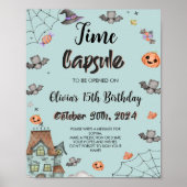 Spooky Boy Halloween Geburtstagszeit Kapselszeiche Poster (Vorne)