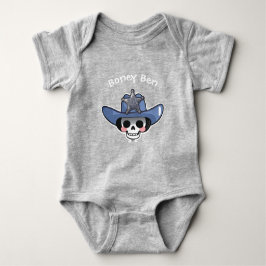 Spooky Boy Halloween, Skeleton Cowboy Bodysuit Baby Strampler