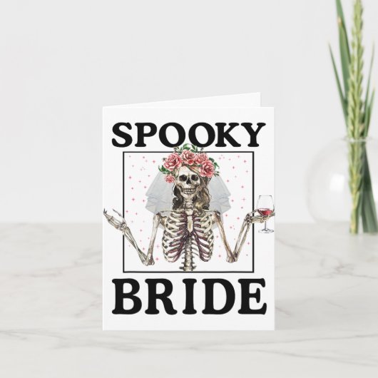 Spooky Bride Bridesmaid Skeleton Halloween Bachelo Karte (Vorderseite)