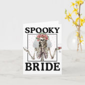 Spooky Bride Bridesmaid Skeleton Halloween Bachelo Karte (Gelbe Blume)