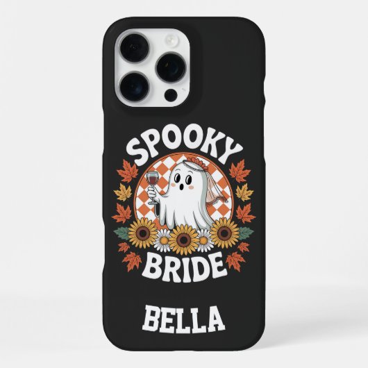 Spooky Bride Ghost Halloween Personalisiert iPhone Hülle (Rückseite)