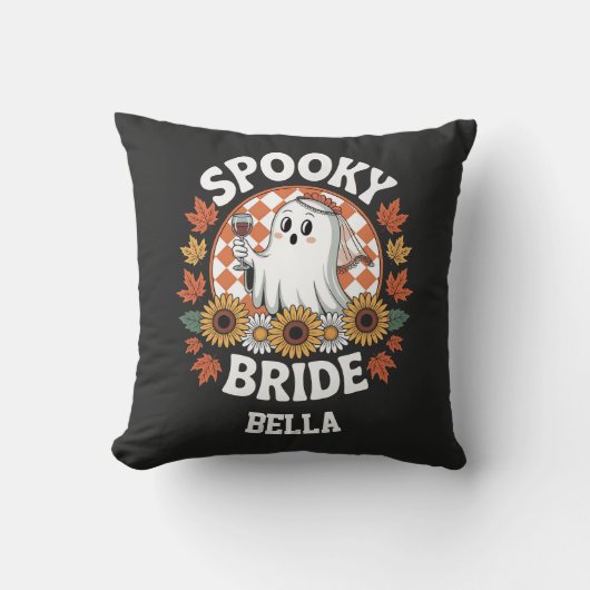 Spooky Bride Ghost Halloween Personalisiert Kissen (Vorderseite)