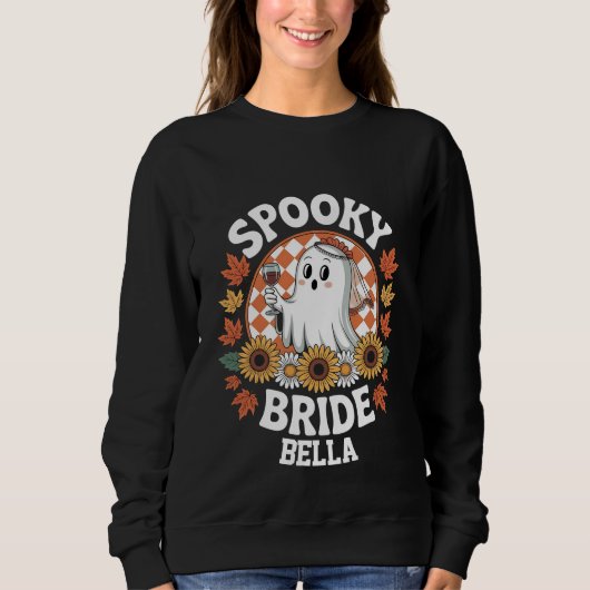 Spooky Bride Ghost Halloween Personalisiert Sweatshirt (Vorderseite)