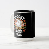 Spooky Bride Ghost Halloween Personalisiert Zweifarbige Tasse (Vorderseite Links)