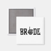 Spooky Bride Groom Gothic Halloween Wedding Matchi Magnet (Vorderseite/Rückseite)