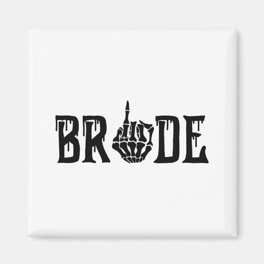 Spooky Bride Groom Gothic Halloween Wedding Matchi Magnet (Vorne)