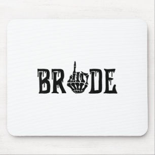 Spooky Bride Groom Gothic Halloween Wedding Matchi Mousepad