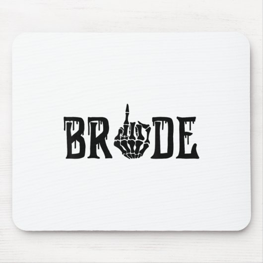 Spooky Bride Groom Gothic Halloween Wedding Matchi Mousepad (Vorne)