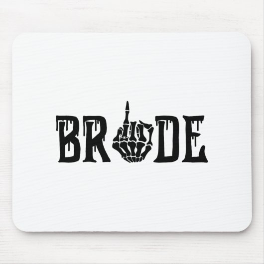 Spooky Bride Groom Gothic Halloween Wedding Matchi Mousepad (Vorne)