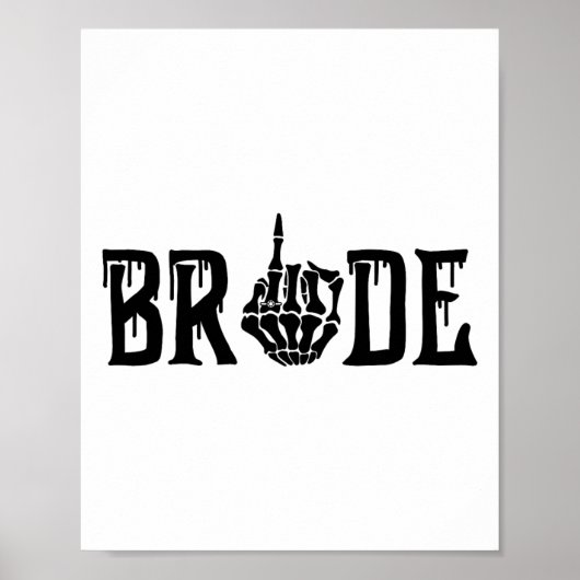 Spooky Bride Groom Gothic Halloween Wedding Matchi Poster (Vorne)