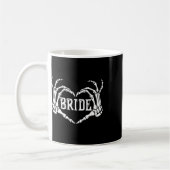 Spooky Bride Skeleton Hands Halloween Verlobung W Kaffeetasse (Links)