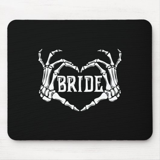 Spooky Bride Skeleton Hands Halloween Verlobung W Mousepad (Vorne)