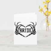 Spooky Bride Skeleton Hands Verlobung Wedding Hal Karte (Gelbe Blume)