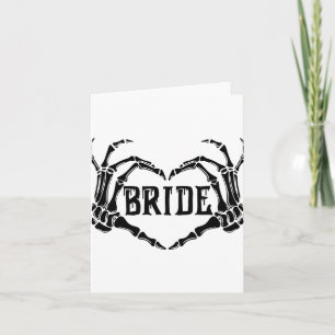 Spooky Bride Skeleton Hands Verlobung Wedding Hal Karte