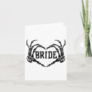 Spooky Bride Skeleton Hands Verlobung Wedding Hal Karte