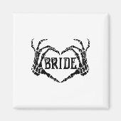Spooky Bride Skeleton Hands Verlobung Wedding Hal Magnet (Vorne)