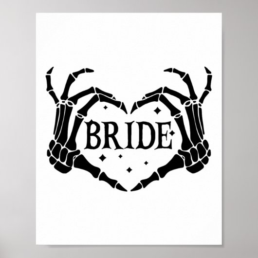 Spooky Bride Skeleton Hands Verlobung Wedding Hal Poster (Vorne)