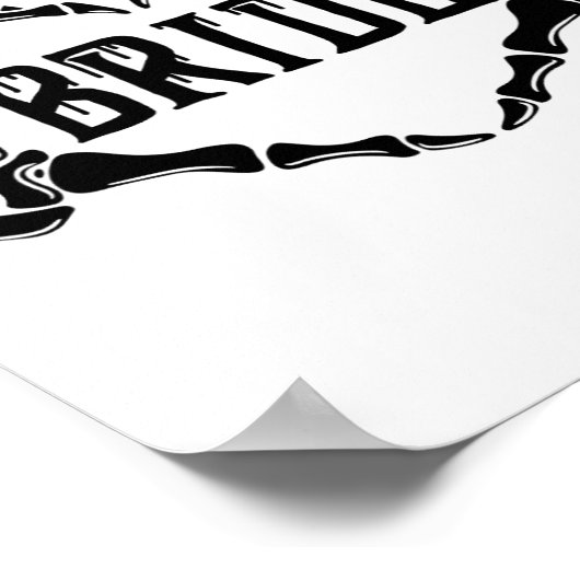 Spooky Bride Skeleton Hands Verlobung Wedding Hal Poster (Ecke)