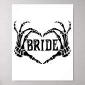 Spooky Bride Skeleton Hands Verlobung Wedding Hal Poster (Vorne)