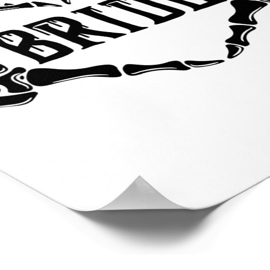 Spooky Bride Skeleton Hands Verlobung Wedding Hal Poster (Ecke)