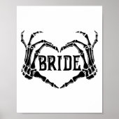 Spooky Bride Skeleton Hands Verlobung Wedding Hal Poster (Vorne)