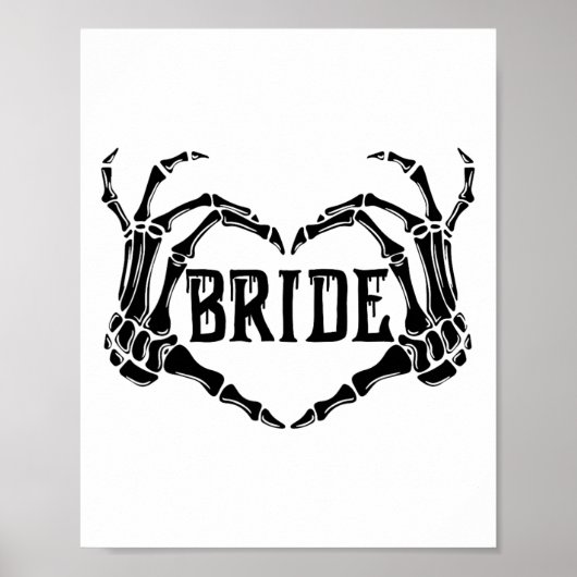 Spooky Bride Skeleton Hands Verlobung Wedding Hal Poster (Vorne)