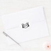Spooky Bride Skeleton Hands Verlobung Wedding Hal Runder Aufkleber (Umschlag)