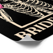 Spooky Bride Squad Skeleton Halloween Bachelorette Poster (Ecke)