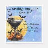 Spooky Bridge in einem Tini-Bit Martini-Brautparty Serviette (Vorderseite)