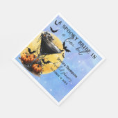Spooky Bridge in einem Tini-Bit Martini-Brautparty Serviette (Ecke)