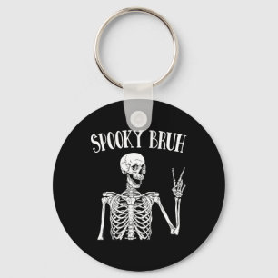 Spooky Bruh Skeleton Spooky Vibe Halloween T-Shirt Schlüsselanhänger