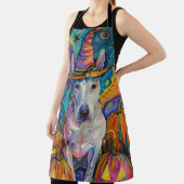 Spooky Bull Terrier Halloween Hexe und Pumpkin Schürze (InSitu)