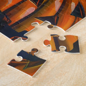 Spooky Bulldog Halloween Hexe und Kürbis Puzzle (Seite)