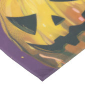 Spooky Bullmastiff Hund Halloween Hexe und Pumpkin Tischdecke (Schrägansicht)