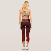 Spooky Burning Halloween Pumpkin Capri Leggings (Rückseite)