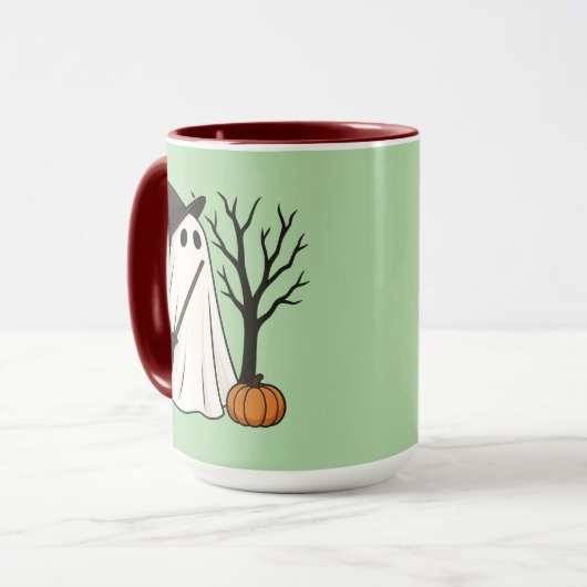 Spooky But Adorable | Cute Ghost Halloween Mug Tasse (Vorderseite Links)