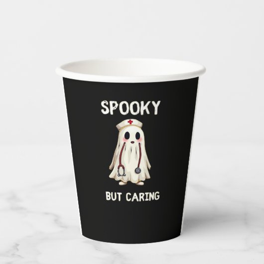 SPOOKY BUT CARING Essential T-Shirt Pappbecher (Vorderseite)