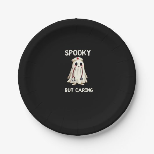 SPOOKY BUT CARING Essential T-Shirt Pappteller (Vorderseite)