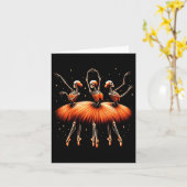 Spooky Byllerina Skeleton Dance Funny Halloween By Karte (Gelbe Blume)