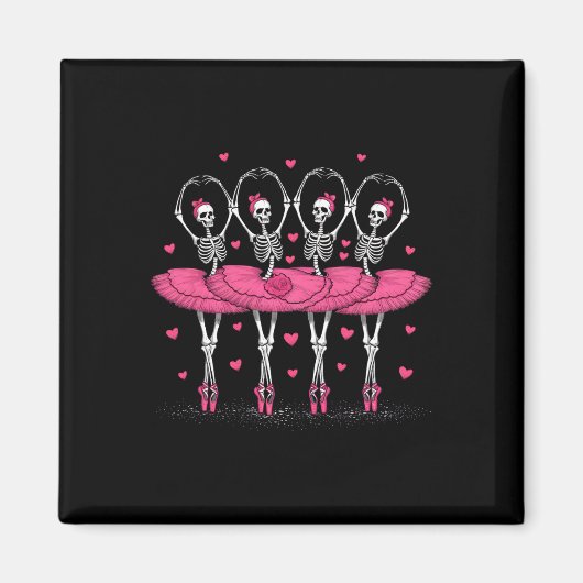 Spooky Byllerina Skeleton Dance Funny Halloween By Magnet (Vorne)