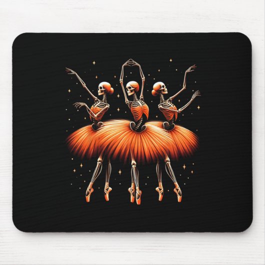 Spooky Byllerina Skeleton Dance Funny Halloween By Mousepad (Vorne)