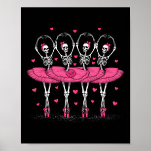 Spooky Byllerina Skeleton Dance Funny Halloween By Poster