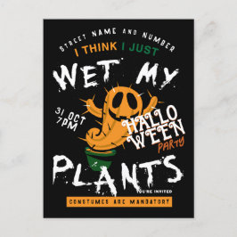Spooky Cactus Pumpkin Halloween-Party Einladung Postkarte