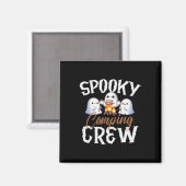 Spooky Camping Crew Halloween 2024 Campfire Happy Magnet (Vorderseite/Rückseite)