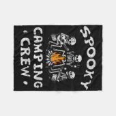 Spooky Camping Crew Halloween Camping Skeleton Cam Fleecedecke (Vorderseite (Horizontal))
