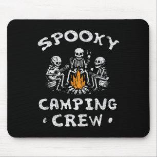 Spooky Camping Crew Halloween Camping Skeleton Cam Mousepad